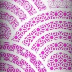 Baumwolle 100% geometrisches Kaleidoskop rosa  