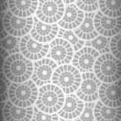 Baumwolle 100% geometrische Rosette grau auf weißem Hintergrund  