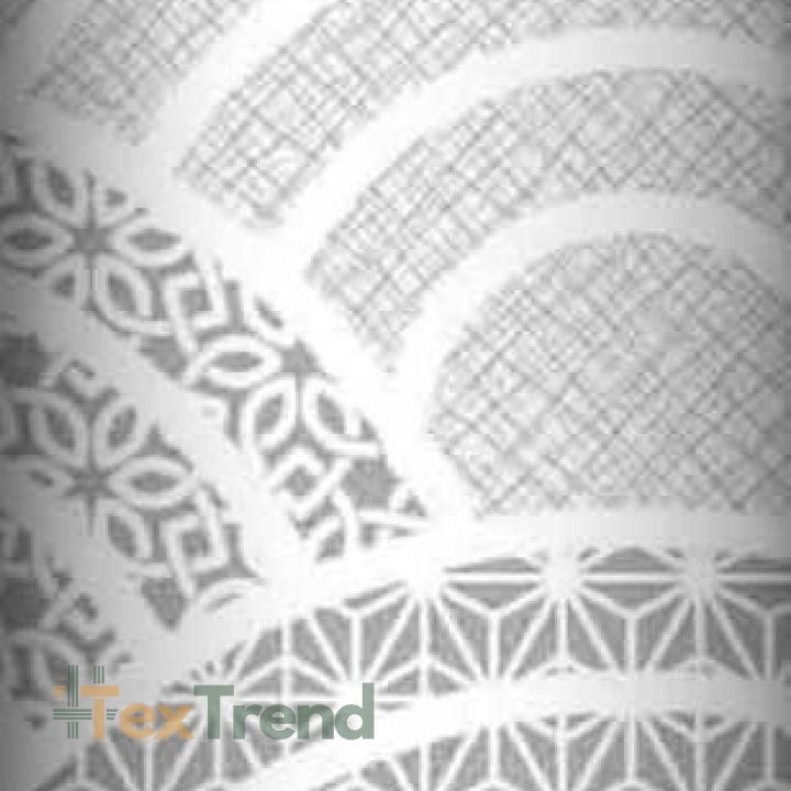Baumwolle 100% geometrisches Kaleidoskop grau  