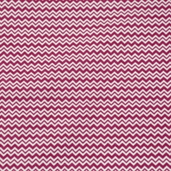 Baumwolle 100% Zickzack MINI weiß-bordeaux  