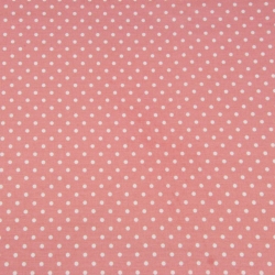 Baumwolle 100% Punkte 4mm weiß auf dunkelkorallenfarbenem Hintergrund  