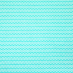 Baumwolle 100% Mini Zickzack weiß-mint  