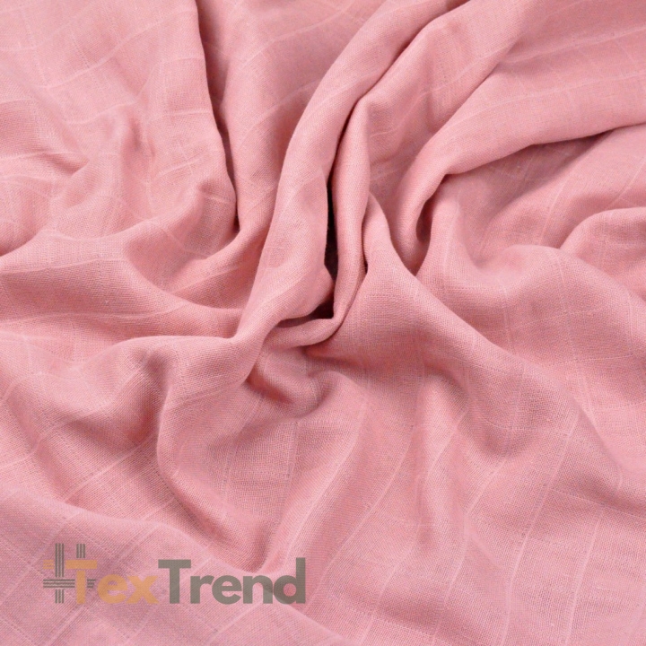 Baumwolle Musselin glatt schmutzig rosa