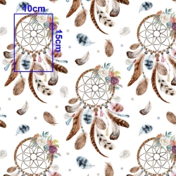 Baumwolle 100% Traumfänger braun auf weißem Hintergrund  