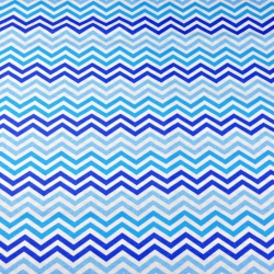 Baumwolle 100% Zickzack MIDI türkis-blau  