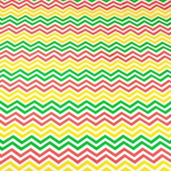Baumwolle 100% Zickzack MIDI gelb-grün-rot  