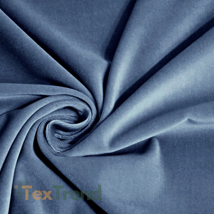 Samt grau-blau - 765  