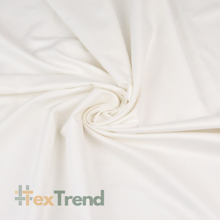 Weiß off-white Baumwollsatin  