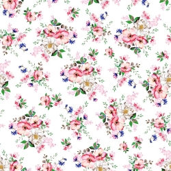 Baumwolle 100% Blumensträuße von Apfelbäumen auf weißem Hintergrund  