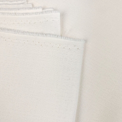 Tischdeckenstoff fleckenabweisend ecru - Leinenmuster  