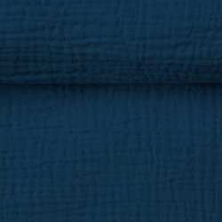 Baumwolle Musselin double gauze navy (Poseidon)  