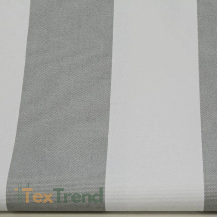 Baumwolle 100% Streifen 6cm weiß-grau  