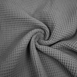 Baumwolle Waffel dunkel-grau  