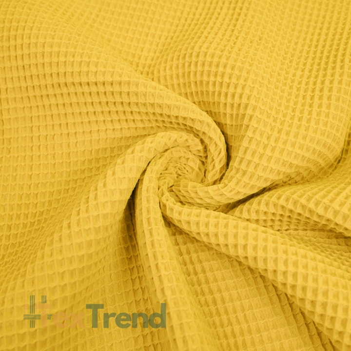 Baumwolle Waffel senfgelb  