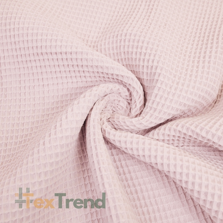 Baumwolle Waffel hell-schmutzig rosa  