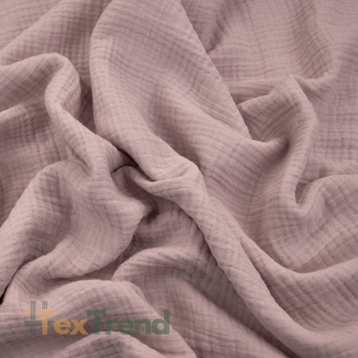 Baumwoll-Musselin Double Gauze pastellrosa (Sephia rose)  