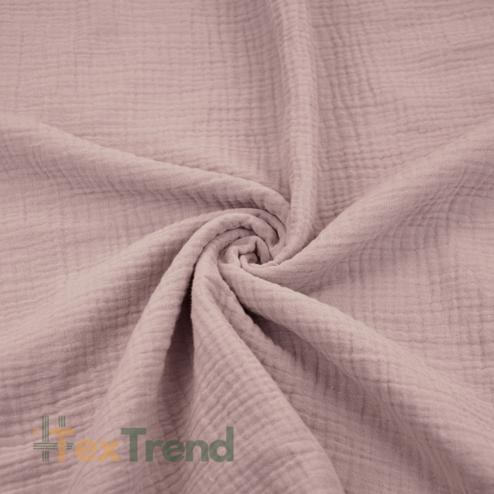 Baumwoll-Musselin Double Gauze pastellrosa (Sephia rose)  
