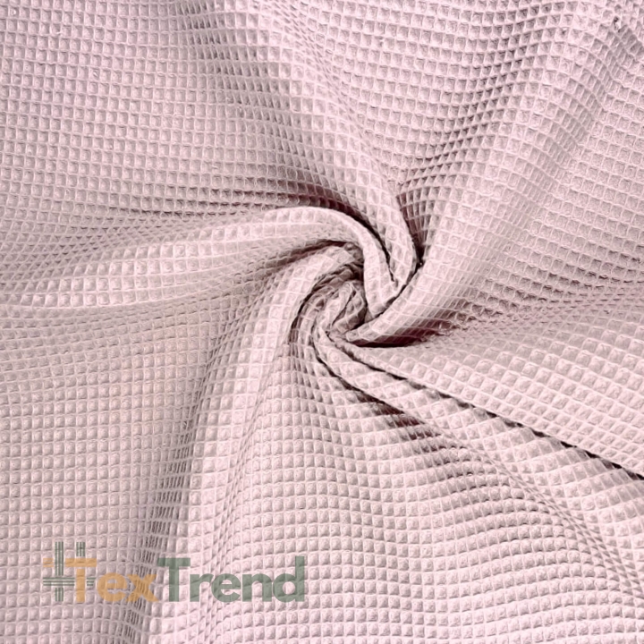 Baumwolle Waffel dunkel-schmutzig rosa  