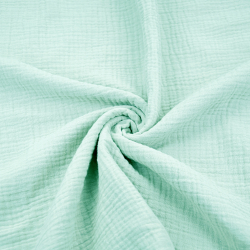 Baumwoll-Musselin Double Gauze pastellmint (Pastel Blue)  