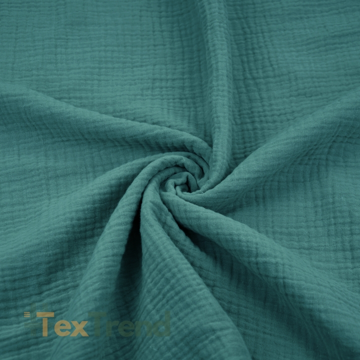 Baumwoll-Musselin Double Gauze pastellmeerblau (Mineral Blue)  
