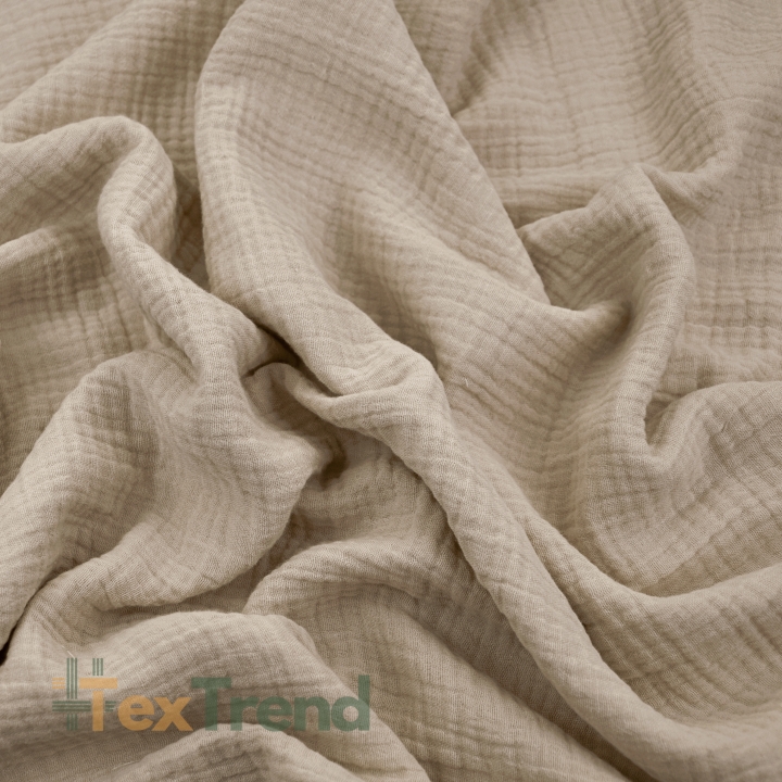 Baumwolle Musselin Double Gauze beige (Bleached Sand)  
