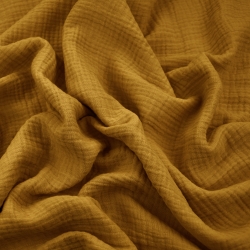 Baumwoll-Musselin Double Gauze senfgelb (Mango Mojito)  