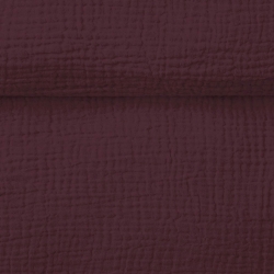 Baumwolle Musselin Double Gauze kirschrot (Windsor Wine)  