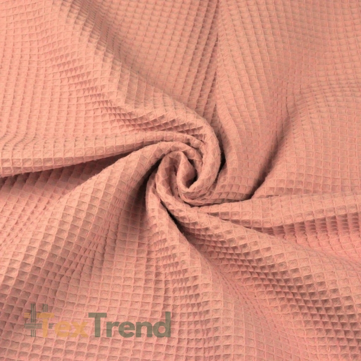 Korallenfarbener Baumwollwaffel  