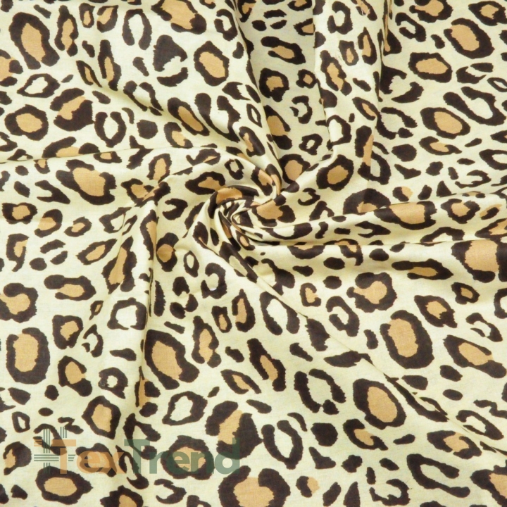 Baumwolle 100% Leopardenmuster beige-braun  