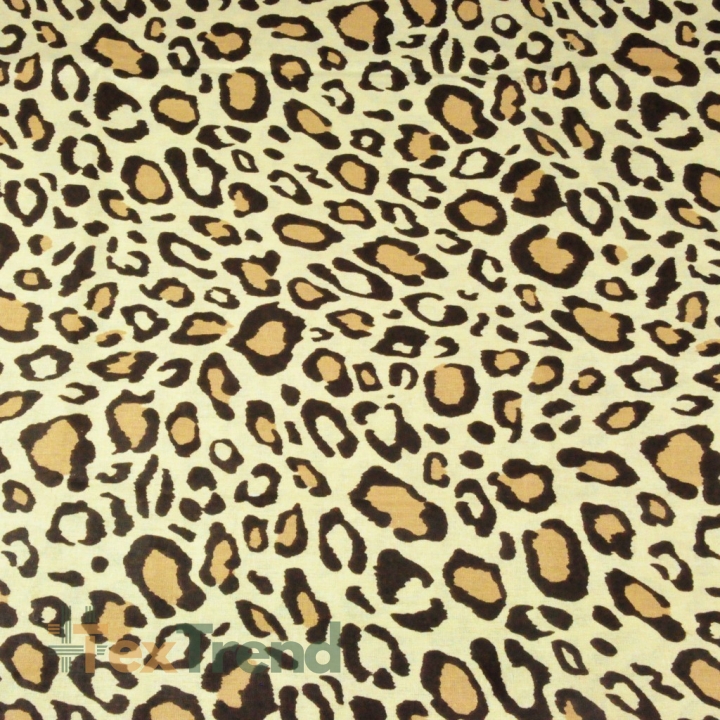 Baumwolle 100% Leopardenmuster beige-braun  