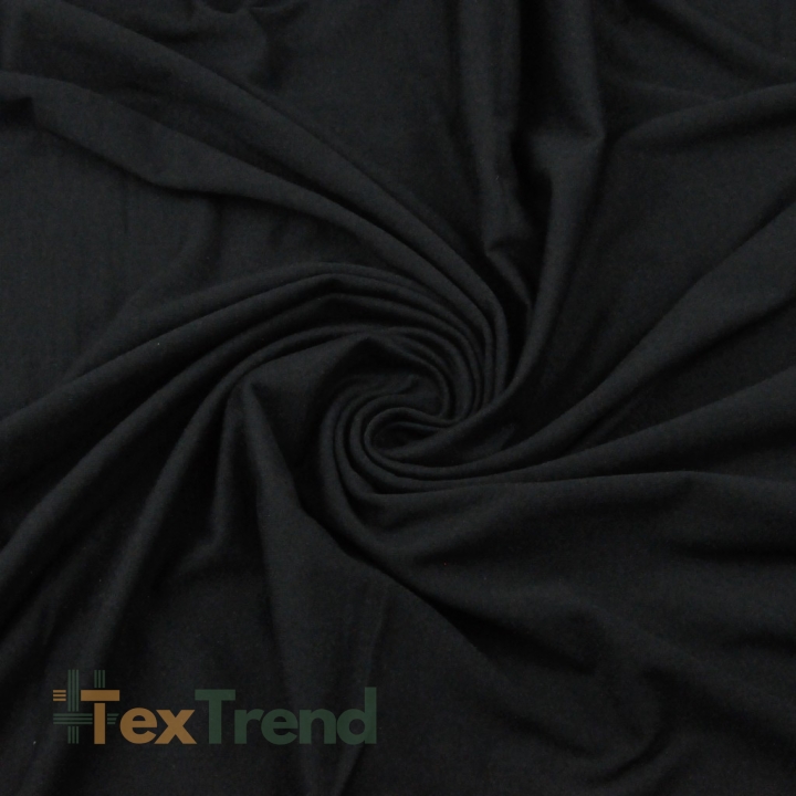 Jersey Stoff einfarbig schwarz  