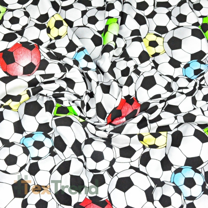 Jersey-Stoff mit 3D-Bällen  