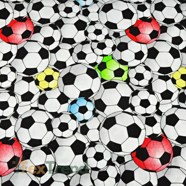 Jersey-Stoff mit 3D-Bällen  