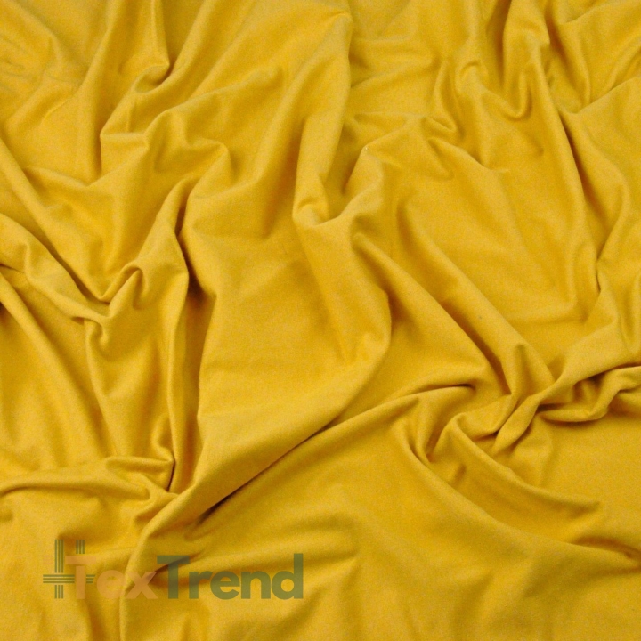 Jersey Stoff einfarbig senfgelb  