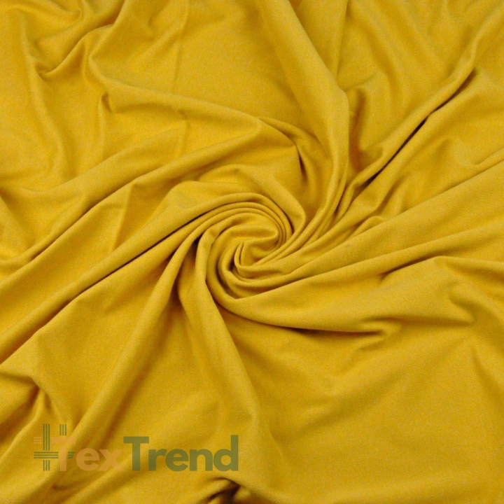 Jersey Stoff einfarbig senfgelb  