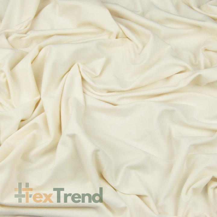 Jersey Stoff einfarbig ecru  