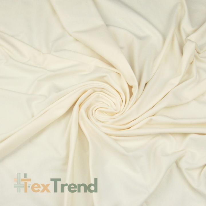 Jersey Stoff einfarbig ecru  