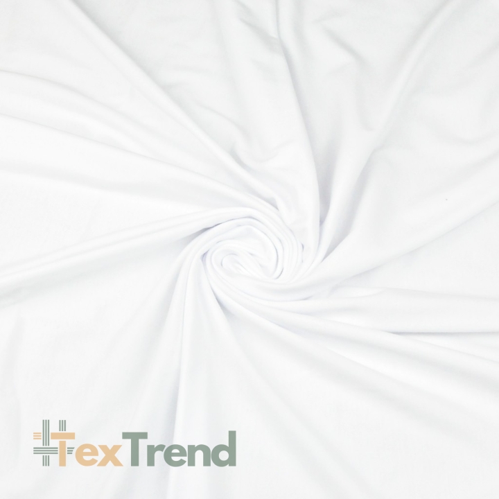 Jersey Stoff einfarbig weiß  