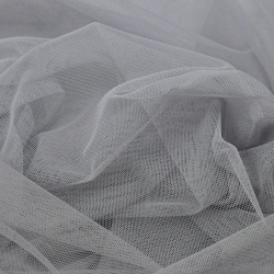 Tüll Bekleidungsstoff weich - grau  