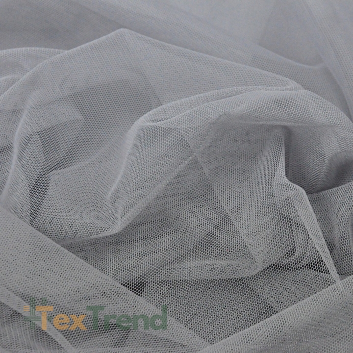 Tüll Bekleidungsstoff weich - grau  