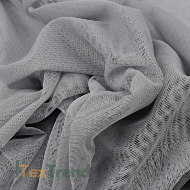 Tüll Bekleidungsstoff weich - grau  