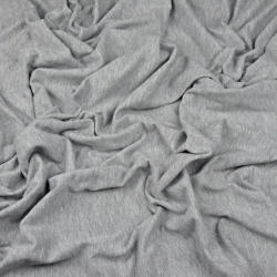 Jersey Stoff mit Elasthan grau meliert  
