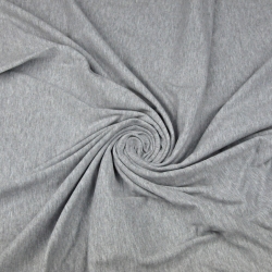 Jersey Stoff mit Elasthan grau meliert  