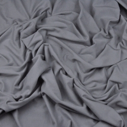 Einfarbiger Jersey-Stoff in Dunkelgrau  