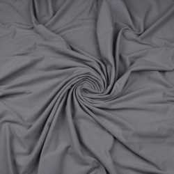 Einfarbiger Jersey-Stoff in Dunkelgrau  