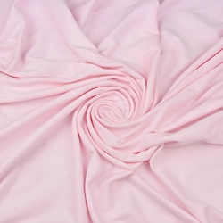 Einfarbiger Jersey-Stoff in Puderrosa  