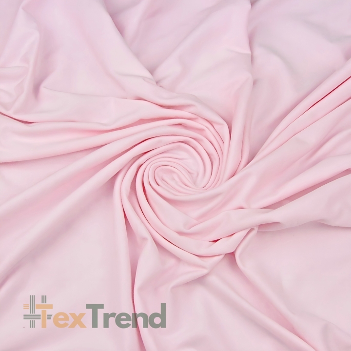Einfarbiger Jersey-Stoff in Puderrosa  