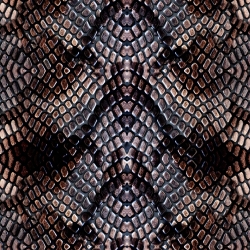 Sweatshirtstoff Loop Digitaldruck - Schlangen Muster braun  