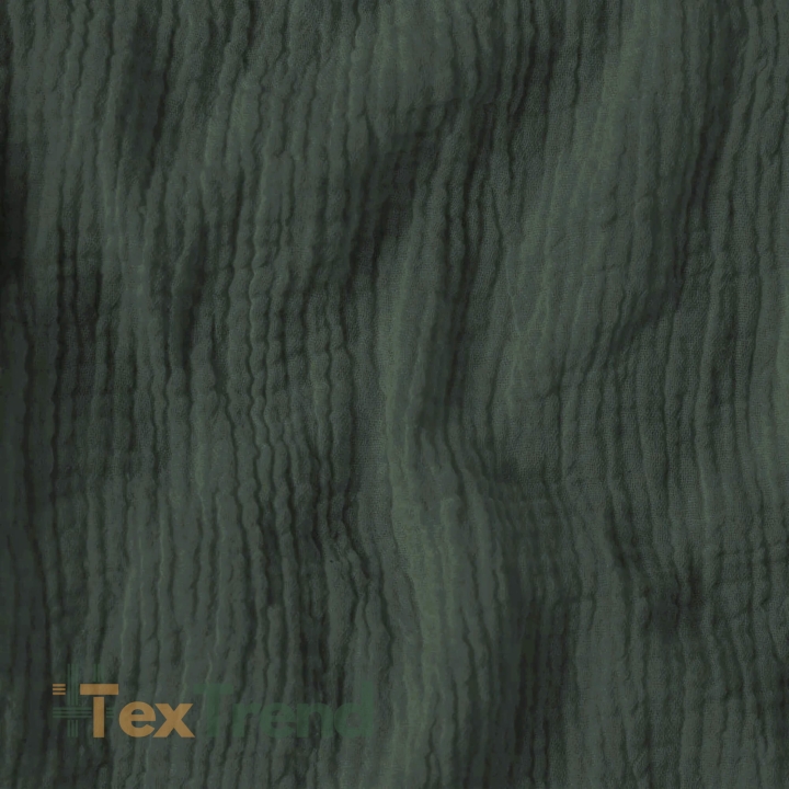 Baumwoll-Musselin double gauze khaki (Winter Moss)  