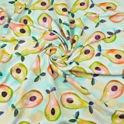 Jersey-Stoff digitaldruck - Avocado  